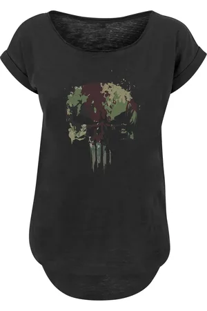 F4NT4STIC Marvel Punisher Camo Skull Langes T-shirt – für Damen - M