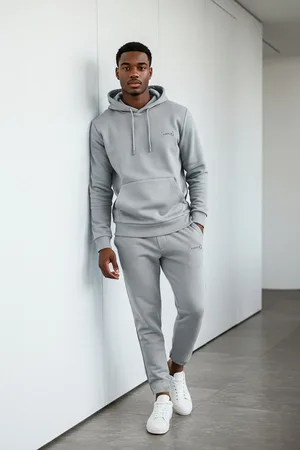 Trendyol Besticktes Oversize-kapuzen-sweatshirt-trainingsanzug-set – für Herren - L