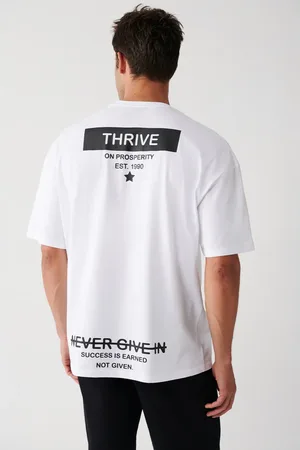 Avva Weißes T-shirt Mit Rundhalsausschnitt Aus 100 % Baumwolle, A31y1180 für Herren - S
