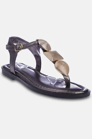 Trendyol Flip Flop Platin Metall Sandalen Accessoire Detaillierte für Damen - 39