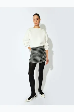 Koton Bequemes, Langärmliges Sweatshirt Mit Rundhalsausschnitt Und Perlenstickerei für Damen - XL