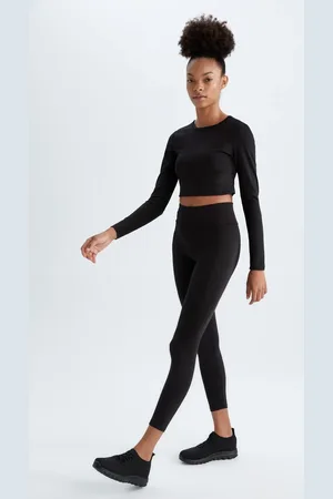 DeFacto Passform: Taillenbedeckende, Weiche, Pelzige Leggings für Damen - L