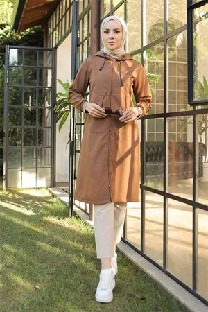 Benguen 1265 Trenchcoat Mit Taschendetail, Hellbraun für Damen - 48