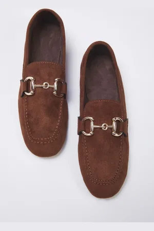 Trendyol Dunkelbraune Wildleder-accessoire-detaillierte Loafer-schuhe für Damen - 38