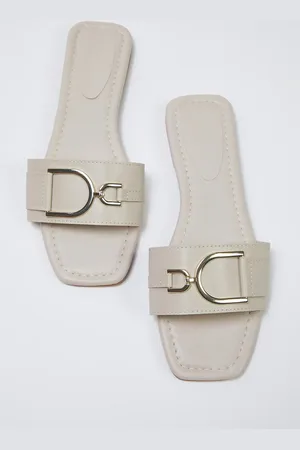 Trendyol Metall Accessoire Detaillierte Hausschuhe für Damen - 37