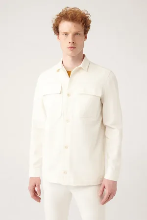 Avva 100% Baumwolle Clamshell Pocket Piece Dye Slim Coat A31y6050 für Herren - XL