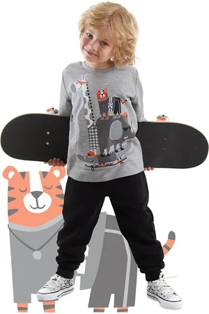 Denokids Animals Team jungen-t-shirt-jogginghosen-set für Herren - 2 Jahre