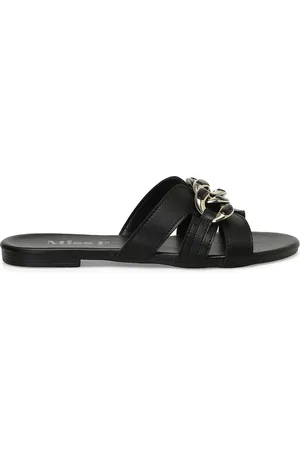 Miss F Schwarze Hausschuhe für Damen - 39