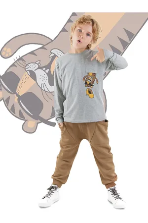 Denokids Set Aus T-shirt Und Jogginghose Für Jungen – Tiger In The Pocket für Herren - 5 Jahre alt