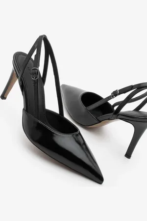 Marjin Zeynep Stiletto-schuhe – Schwarze, Spitze Zehen-slingback-absätze - 38