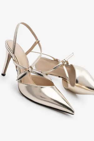 Marjin Tivo Gold – Schuhe Mit Stiletto-riemen Und Offenem Absatz - 39