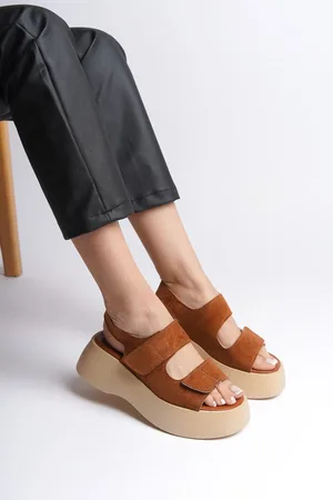 Capone Outfitters Sandalen Mit Keilabsatz Und Doppeltem Klettverschluss für Damen - 40