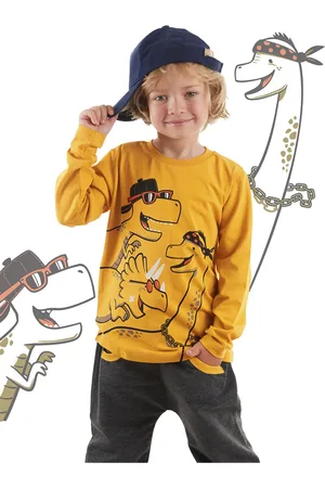 Denokids Cooles T-shirt Und Jogginghose-set Mit Dinos-muster Für Jungen für Herren - 8 Jahre