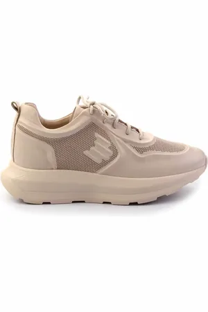 Disney Cremefarbener Sneaker Aus Echtem Leder 01480224203 für Damen - 39