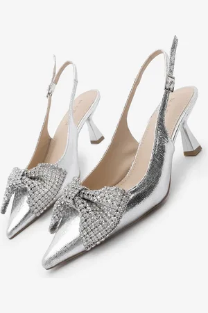 Marjin Silberfarbene Stiletto-schuhe Mit Steindetails Und Spitzer Zehenpartie für Damen - 37