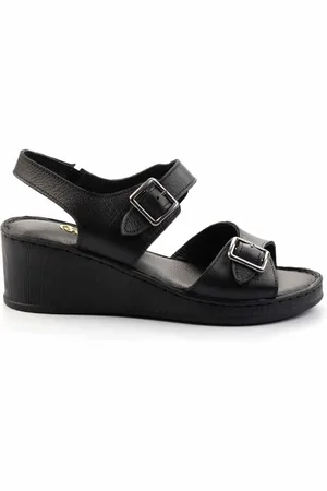Disney Schwarze Schuhe Mit Keilabsatz Aus Echtem Leder K 05466057103 für Damen - 37