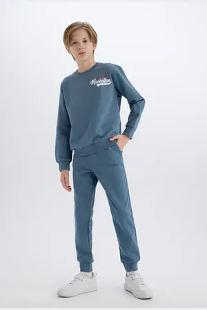 DeFacto 2-teiliges Set Aus Sweatshirt Und Jogginghose Für Jungen – Rundhalsausschnitt, Bedruckt, Elastische Taille D3564a824wn für Herren - 8–9 Jahre