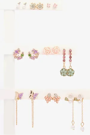Penti Blumen-gold-ohrring-set für Damen - One Size
