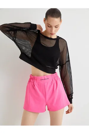 Koton Mini-sportshorts Mit Hoher Taille, Elastischer Bund, Bedruckt für Damen - XS