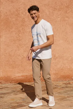 Altınyıldız Classics Weißes Slim Fit T-shirt Aus Baumwolle Mit Flexiblem Aufdruck Und Rundhalsausschnitt für Herren - M