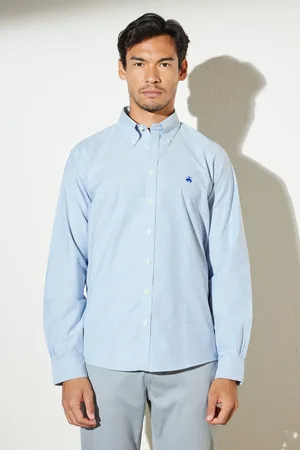 Brooks Brothers Marineblaues, Nicht Ironisches, Bügelfreies Hemd für Herren - S