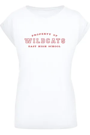 F4NT4STIC Disney High School Musical Property Of Wildcats Mit Ladies Extended Shoulder T-shirt für Damen - 5XL