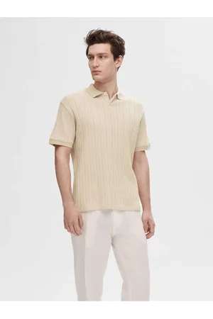 SELECTED Polo Shirt Kurz Rmeliges Baumwoll für Herren - L