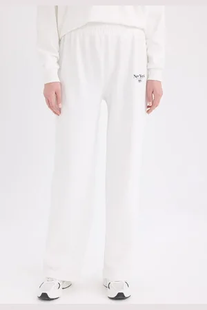 DeFacto Dünner Sweatshirt-stoff – Hose Mit Weitem Bein für Damen - XS