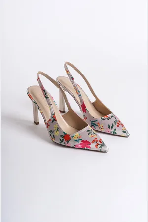 Capone Outfitters Rebeca Schuhe Mit Offenem Rücken Und Spitzer Zehenpartie Und Blumenmuster für Damen - 38