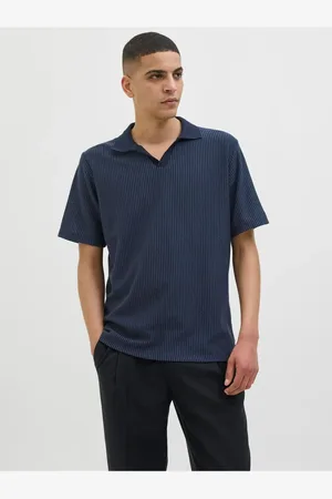 JACK & JONES Poloshirt Geteilter Kragen Poloshirt für Herren - S