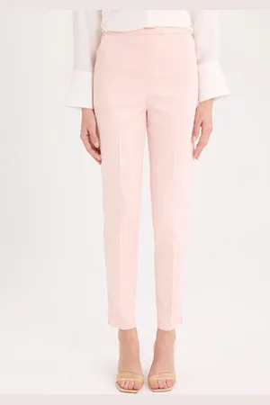 DeFacto Sigaret Satin Stoff Hose Normale Taille Gerade Bein J8743az25sm für Damen - 42