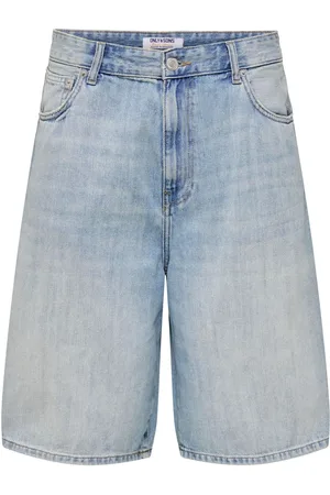 Only & Sons Jeans-shorts Onscarl Mid Rise Ballon Schnitt Shorts für Herren - M