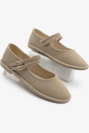 Marjin Ballerinas Aus Kamel-wildleder – Doppelt Gestreift Und Mit Schnalle für Damen - 36