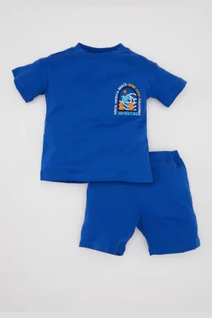 DeFacto 2-teiliges Set Für Baby Boy – Bedrucktes T-shirt Und Shorts Aus Gekämmter Baumwolle Mit Rundhalsausschnitt C5918a524sm für Herren - 12–18 Monate