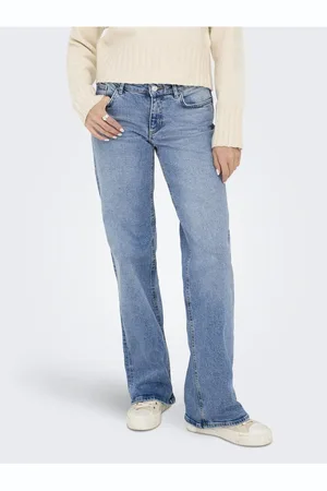 ONLY Weit Geschnitten Jeans Onljuicy Niedrige Taille Gerade Geschnitten Jeans für Damen - 26/30