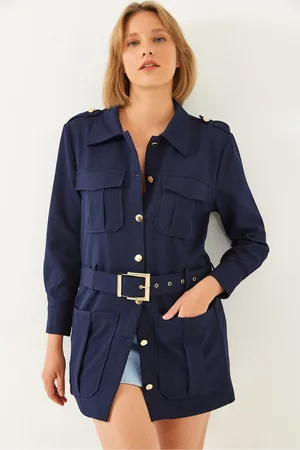 Bianco Lucci Shabby Cut Cargo Jacke Mbms020 für Damen - S