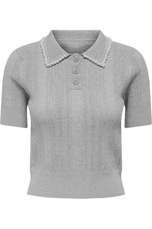ONLY Polo Normal Geschnitten Polokragen Strickoberteil für Damen - M