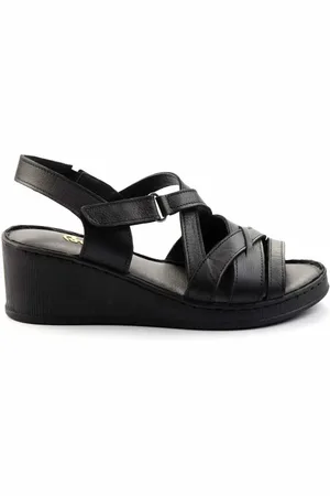 Disney Schwarze Schuhe Mit Keilabsatz Aus Echtem Leder K 05466057203 für Damen - 39