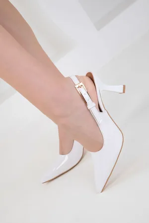 SOHO Weiße Lackleder Klassische Schuhe Mit Absatz für Damen - 36