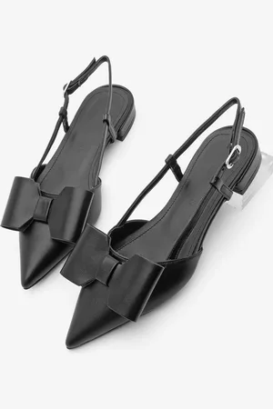 Marjin Ballerinas Mit Spitzer Zehenpartie Und Schleife, Detailliert, Mit Offenem Rücken, Tolze, für Damen - 37