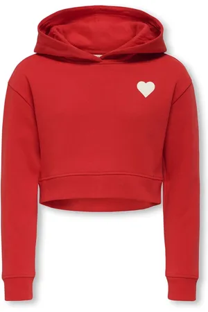 ONLY Sweatshirt Normal Geschnitten Rundhals Gerippte Rmelbündchen Tief Angesetzte Schulter Sweatshirt für Damen - 110-116