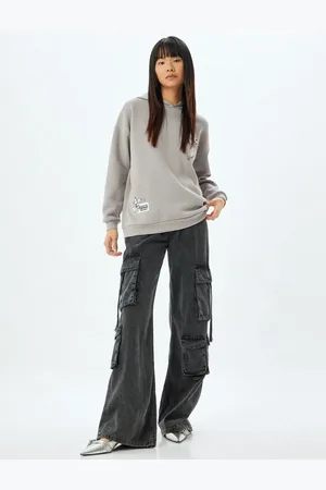 Koton Snoopy-lizenz-kapuzenpullover – Hinten Bedruckt für Damen - XS