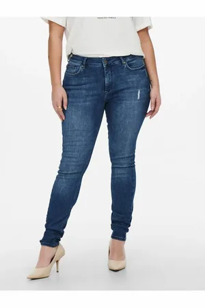 ONLY Röhrenjeans Curvy Carwilly Reg Skinny Fit Jeans für Damen - 52/32