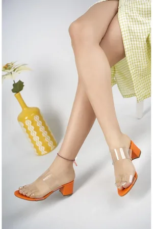 Muggo W703 Garantiert Transparente Pantoffeln Mit Streifen Und Absatz für Damen - 40