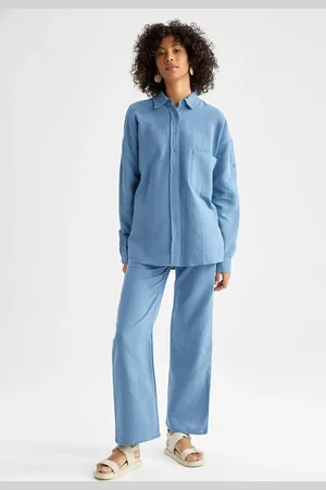 DeFacto Normal Geschnittene, Gewebte Basic-hose Aus 100 % Baumwolle für Damen - 40