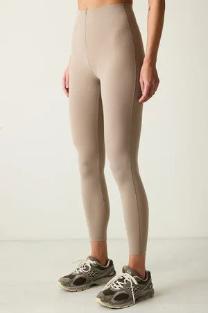 Penti Nerzfarbene, Knöchellange Leggings Mit Hoher Taille Und Seitennaht, Detailliertes Stretching An Beiden Seiten für Damen - S