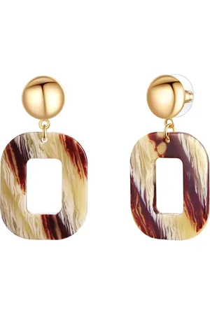 Lulu & Jane Modeschmuckohrhänger Ohrhänger Gelbgold für Damen - One Size