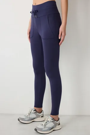 Penti Marineblaue, Bequeme, Knöchellange Leggings Mit Hoher Taille Und Taschendetail für Damen - XL