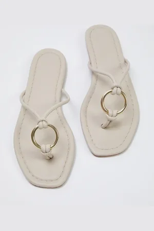 Trendyol Flip-flops Mit Metall-accessoire-detail für Damen - 37
