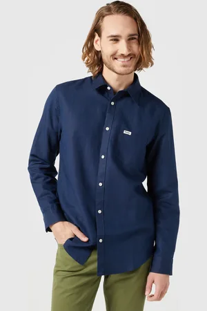 Wrangler Ls 1 Pkt Rot Silber Shirt für Herren - S